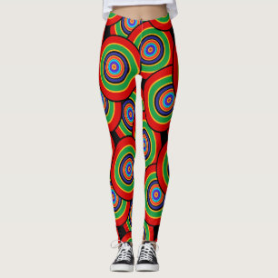Legging Círculos e anéis retro