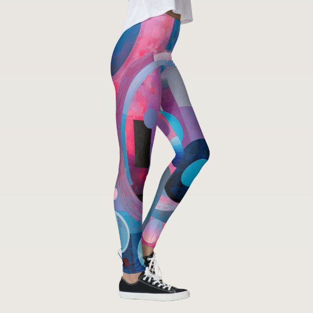 Legging Círculos e quadrados retrorreflectores em tons sua (Direita)