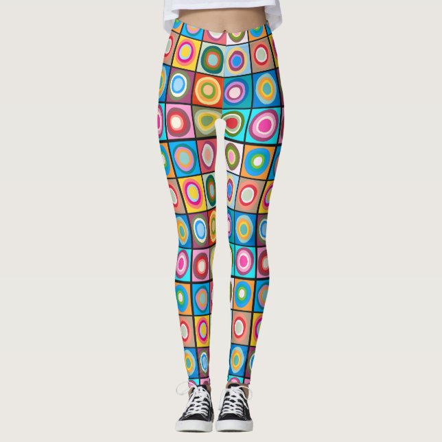 Legging Círculos inspirados no Kandinsky (Frente)