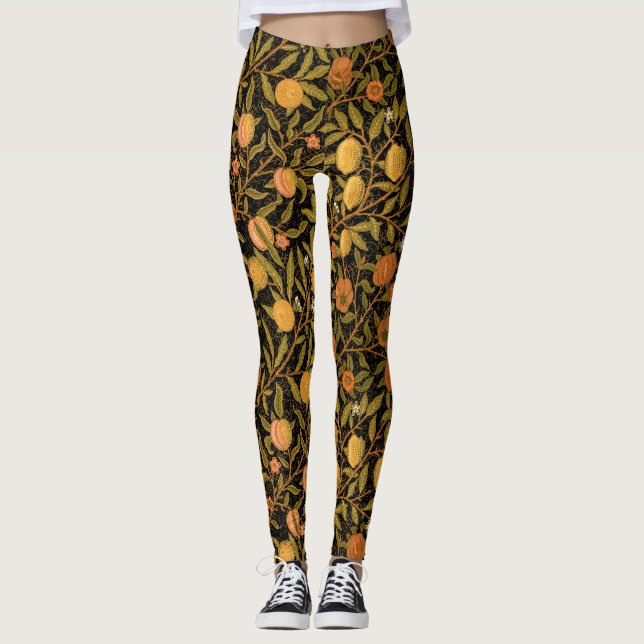 Legging Citrino do ~ de William Morris em caneleiras (Frente)