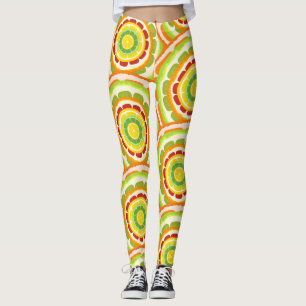 Legging Citrino tropical SUMMER Laranja limão fina