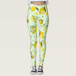 Legging Citrino tropical SUMMER Laranja limão fina