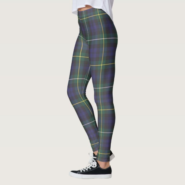 Legging Clã Campbell Argyll Scotstee Tartã Moderno Mulhere (Esquerda)