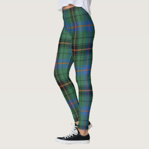 Legging Clã Davidson Antigo Tartan Escocês Mulheres