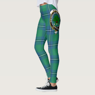 Legging Clã Scotstee Irvine Antigo Brasão Tartan Mulheres