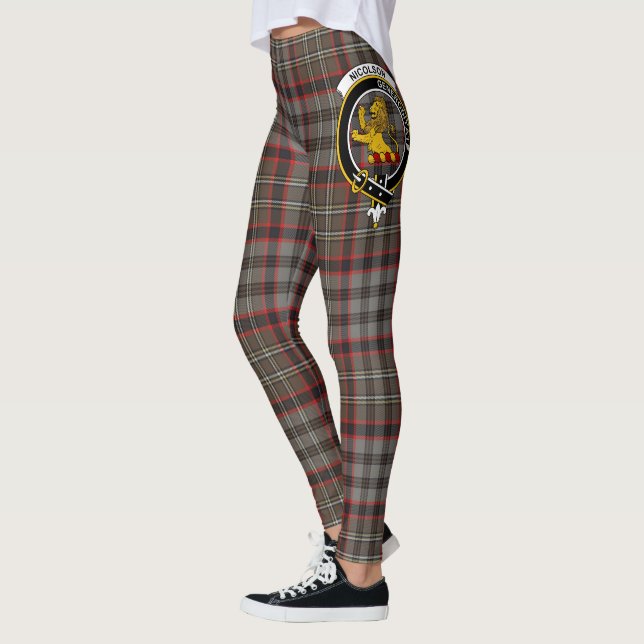 Legging Clã Scotstee Nicolson Caça Brasão Desgastado (Esquerda)