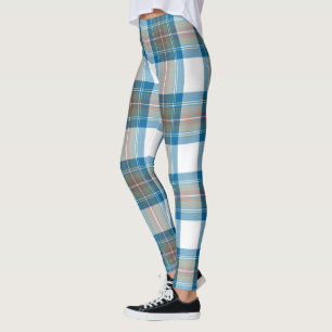 Legging Clã Stewart Xadrez Azul Suave Mulheres Scotstee