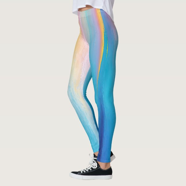 Legging "Clachanray" Wide Pink e Blue Landscape Seascape (Esquerda)