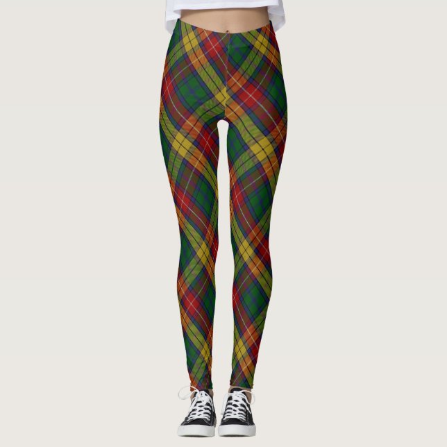 Legging Clan Buchanan Crest & Tartan (Frente)