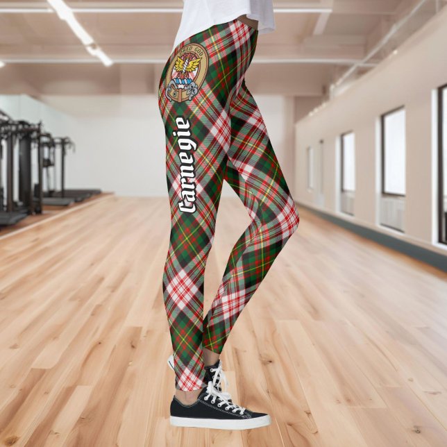 Legging Clan Carnegie Crest sobre o Vestido Tartan (Criador carregado)