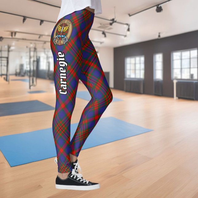 Legging Clan Carnegie Crest sobre Tartan (Criador carregado)