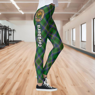 Legging Clan Cockburn Crest sobre Tartan