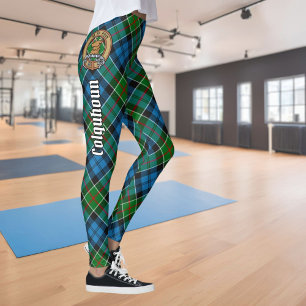 Legging Clan Colquhoun Crest sobre Tartan