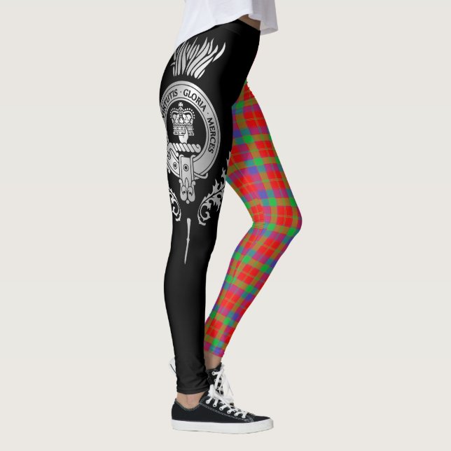 Legging Clan Donnachaidh | Robertson Crest & Tartan (Direita)