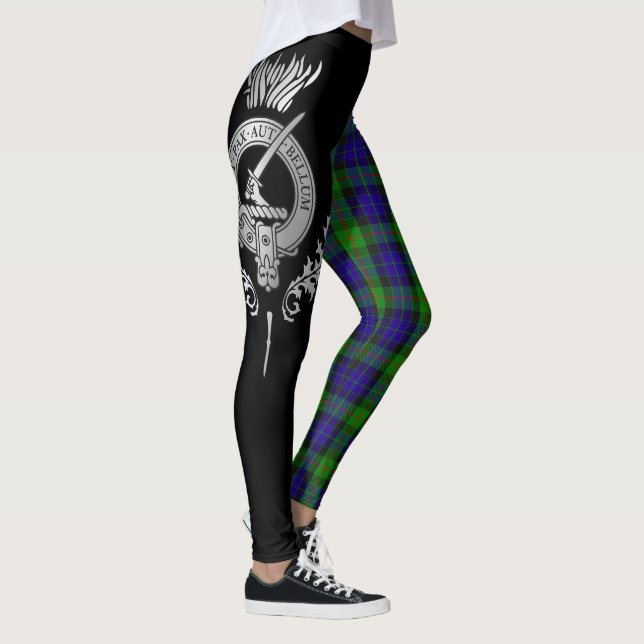 Legging Clan Gunn Crest & Tartan (Direita)