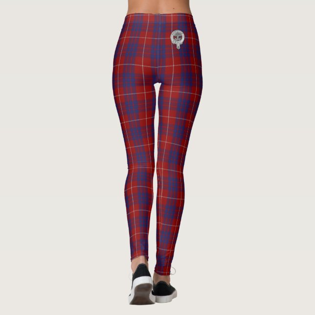 Legging Clan Hamilton Crest & Tartan (Verso)