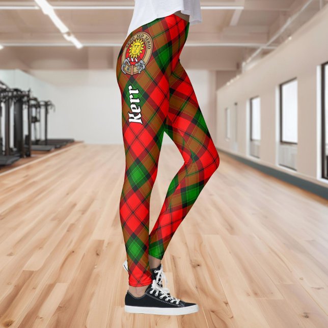 Legging Clan Kerr Crest sobre Tartan (Criador carregado)