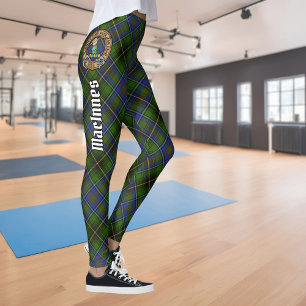 Legging Clan MacInnes Crest sobre Tartan