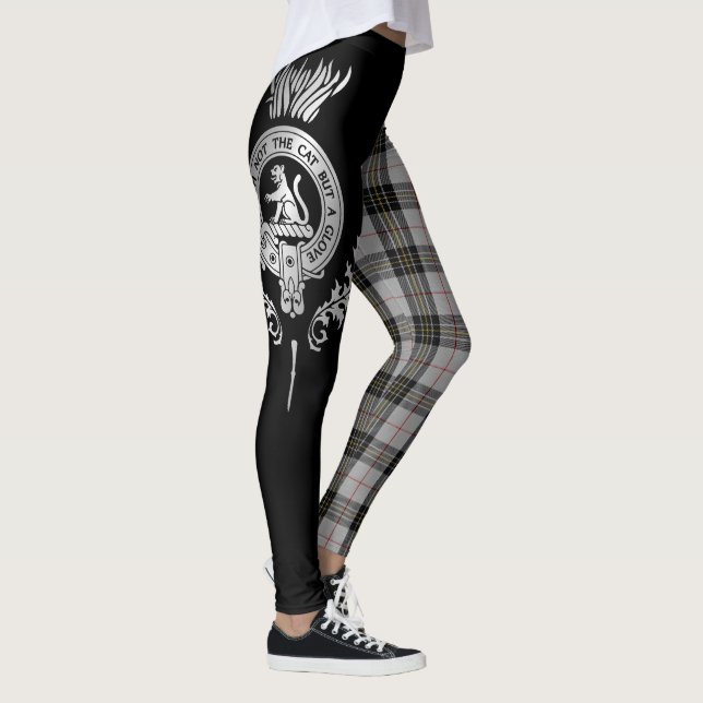Legging Clan MacPherson Crest & Tartan (Direita)