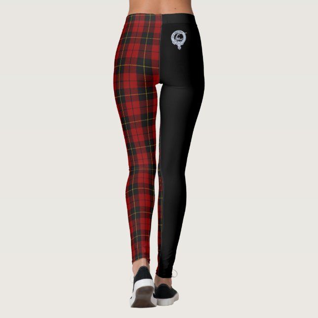 Legging Clan Wallace Crest & Tartan / Preto (Verso)