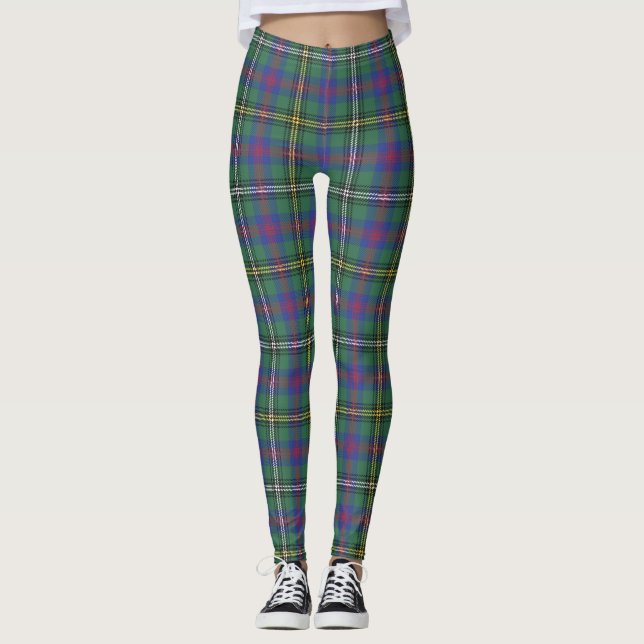 Legging Clan Wood Tartan Xadrez Scottish Kilt Pattern (Frente)