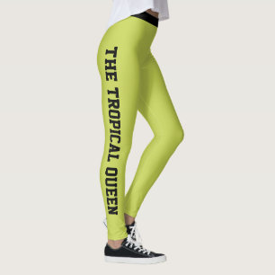 Legging Classe de Férias Personalizada Verde Lima Preto