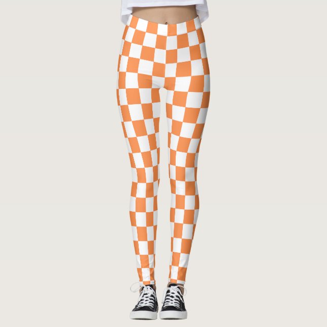 Legging Classic visual orange checkerboard  (Frente)
