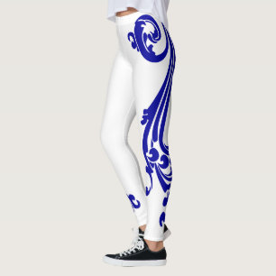 Legging Clássica Socialite Flourish Real Azul