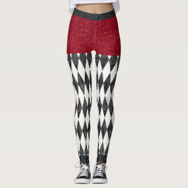 Legging Clássico Black White Harlequin Diamond Argyle