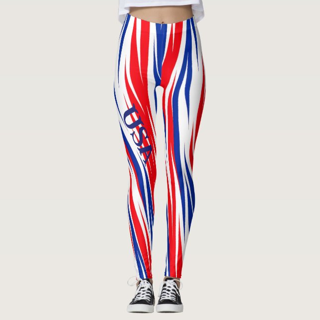 Legging Clássico colorido dos EUA (Frente)