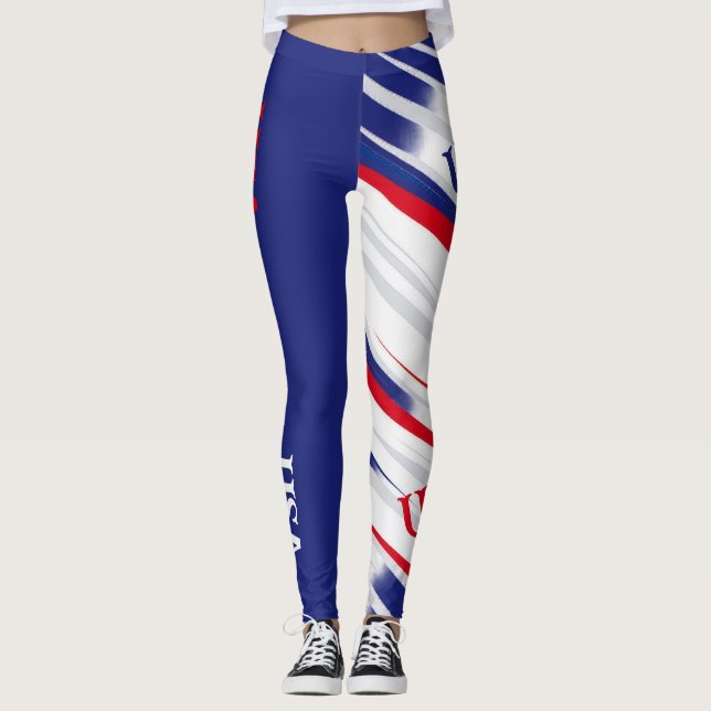 Legging Clássico colorido dos EUA  (Frente)