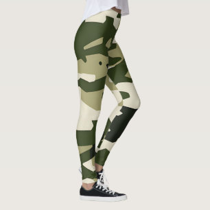 Legging Clássico da Camuflagem, Padrão de Camo Des