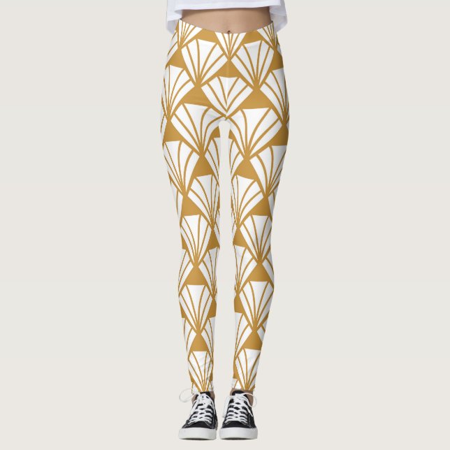 Legging Clássico Geométrico: Art Deco Elegance. (Frente)
