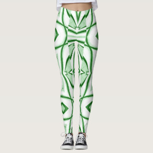 Legging Clássico verde-branco moderno "Ratti_Creative_Arts