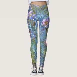 Legging Claude Monet Agapanthus Fine Art Floral GalleryHD