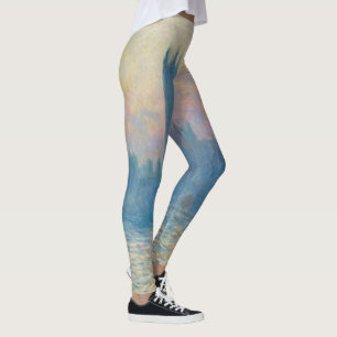 Legging Claude Monet Casas do Parlamento Pôr do Sol