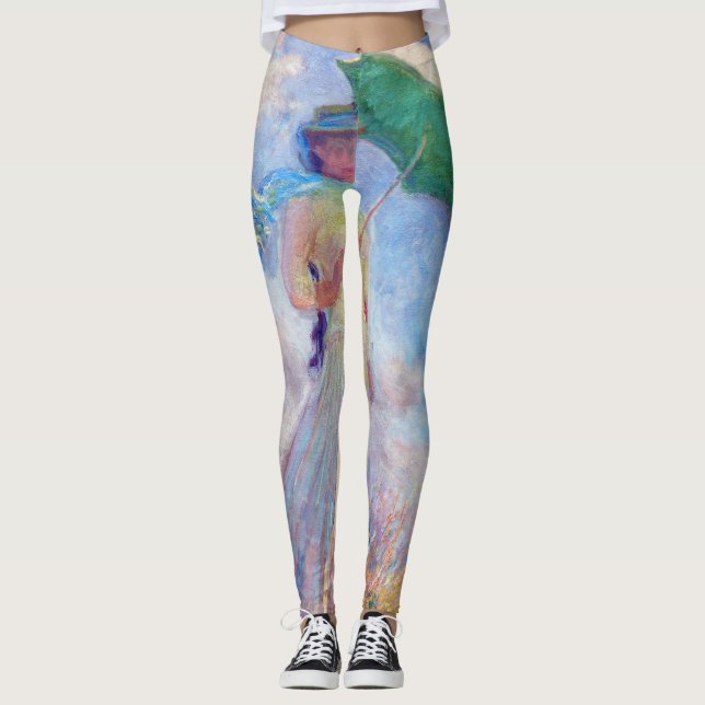 Legging Claude Monet - Mulher com Parasol virada para a di (Frente)