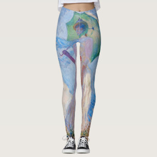 Legging Claude Monet - Mulher com Parasol virada para a es