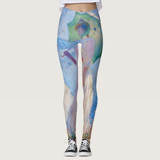 Legging Claude Monet - Mulher com Parasol virada para a es (Frente)