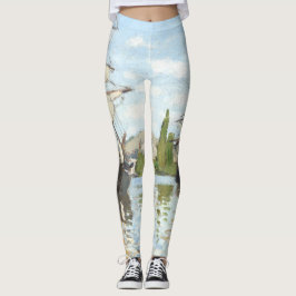 Legging Claude Monet. Navios a voar no Sena em Rouen