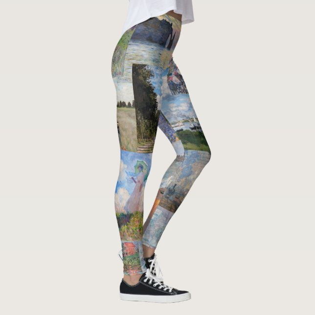 Legging Claude Monet - Patchwork de obras de arte (Direita)