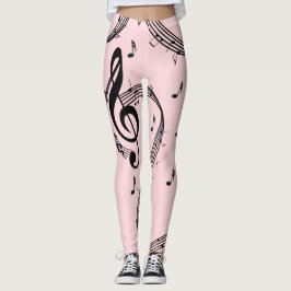 Legging Climactic G Clef Music Pink