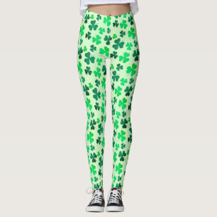 Legging Clover Shamrock Dia de São Patrício verde irland