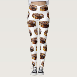 Legging Cobertura de chocolate brilhante e grossa da rosqu