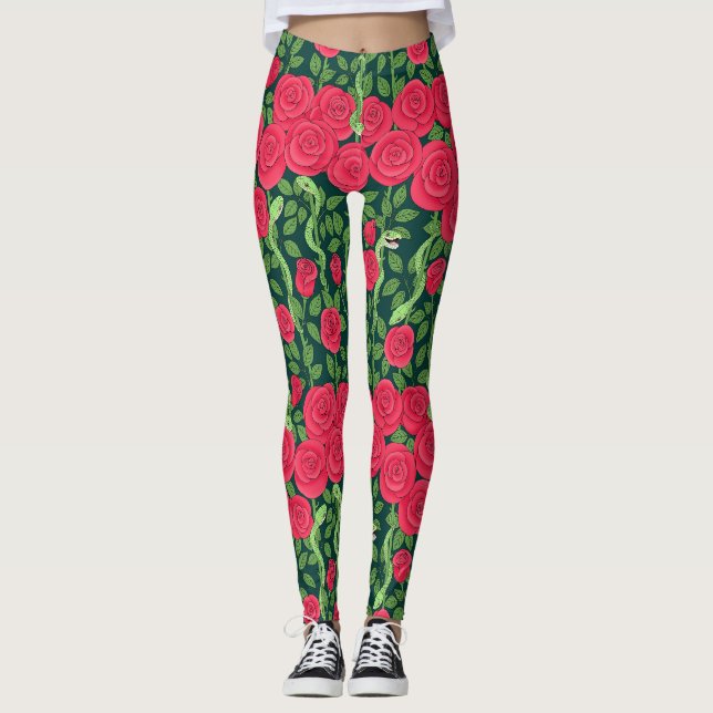 Legging COBRAS e ROSAS (Frente)