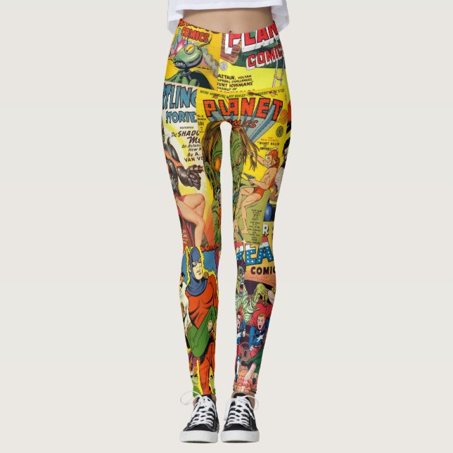Legging Cobrir cómico retro (Frente)