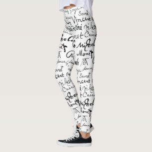 Legging Cobrir Pattern Duvet de Assinaturas de Artistas Fa