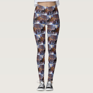 Legging Cocker Spaniel Temporada Festiva de Natal
