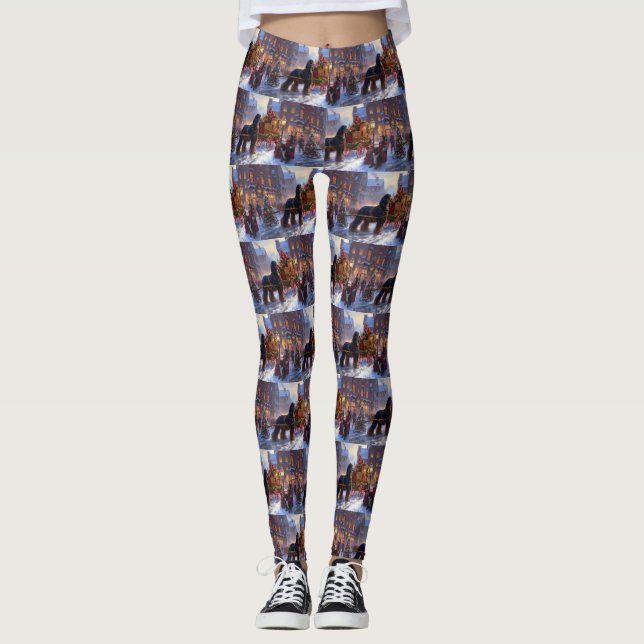 Legging Cocker Spaniel Temporada Festiva de Natal (Frente)