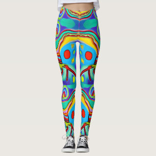 Legging Cockerel psicodélico: cockerel corante e estrident